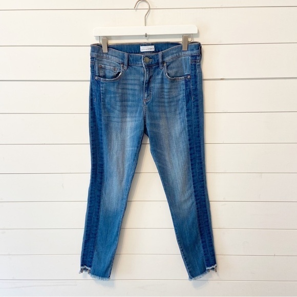 LOFT | Two Toned Modern Skinny Jeans, Rae Hem Size 28 - Picture 1 of 11
